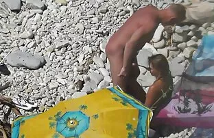 Plaža, javno, amaterski, svršavanje, domaće, plaža